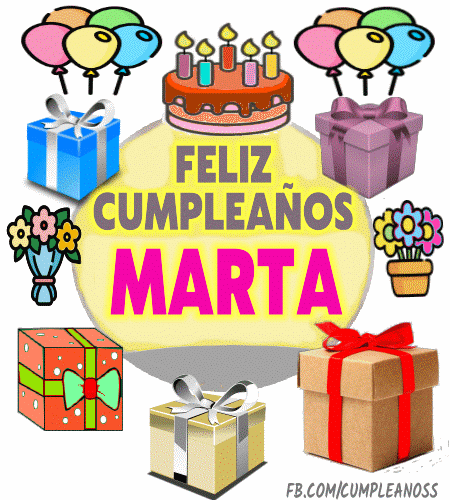 Feliz Cumpleaños Marta