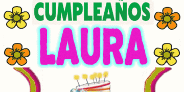 Feliz Cumpleaños LAURA imágenes gif