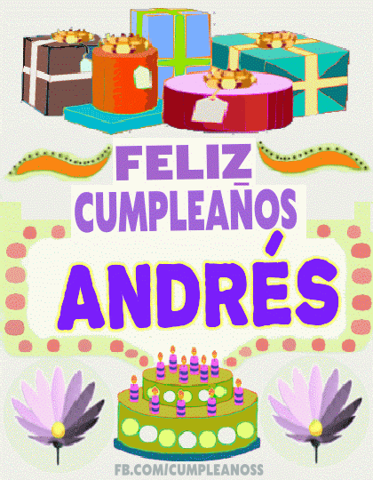 Feliz Cumpleaños Andrés imágenes gif