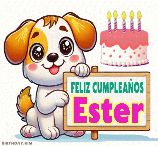 Feliz Cumpleaños Ester gif