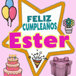 Feliz Cumpleaños Ester gif