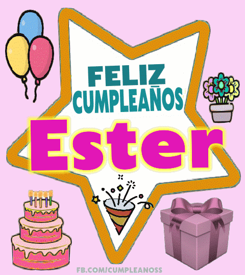 Feliz Cumpleaños Ester gif