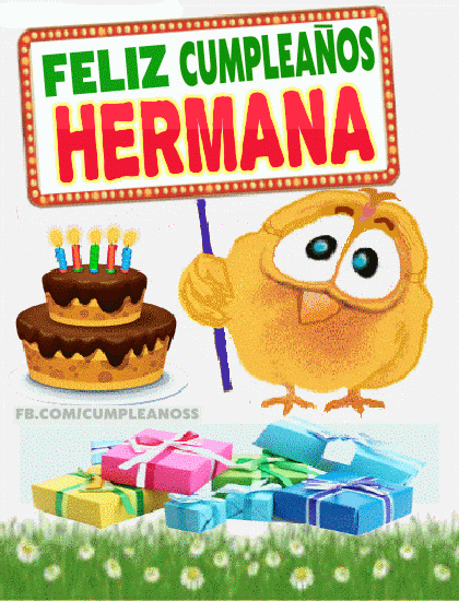 Feliz Cumpleaños Hermana imágenes gif