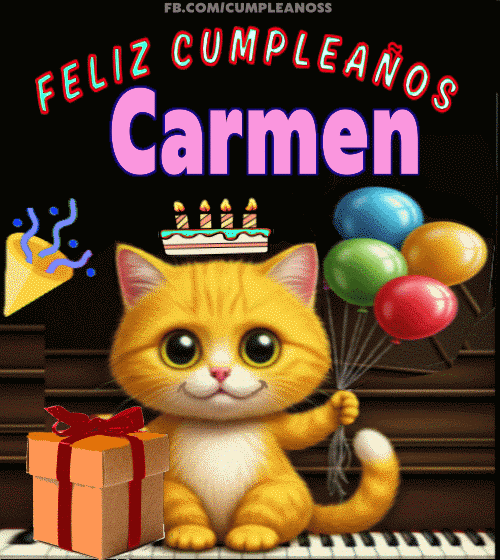 Feliz cumpleaños Carmen gif
