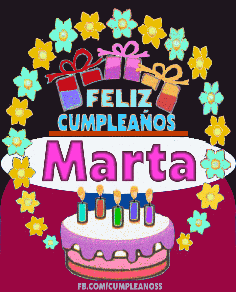 Feliz Cumpleaños Marta gif