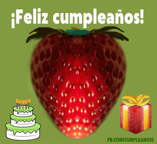 cumpleaños de fresa gif