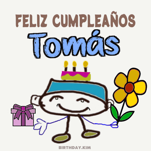 Feliz Cumpleaños Tomás Gif