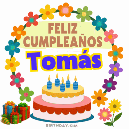 Feliz Cumpleaños Tomás Gif